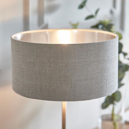 Endon 100646 - Pöytälamppu HIGHCLERE 1xE14/7W/230V beige/mattakromi, halkaisija 25 cm