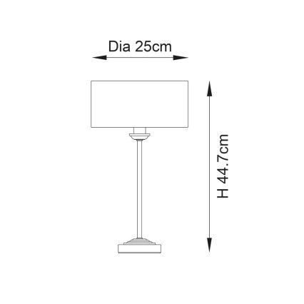 Endon 100646 - Pöytälamppu HIGHCLERE 1xE14/7W/230V beige/mattakromi, halkaisija 25 cm
