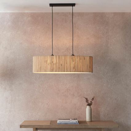 Endon 101692 - Kattokruunu johdossa LONGSHORE 2xE27/10W/230V beige