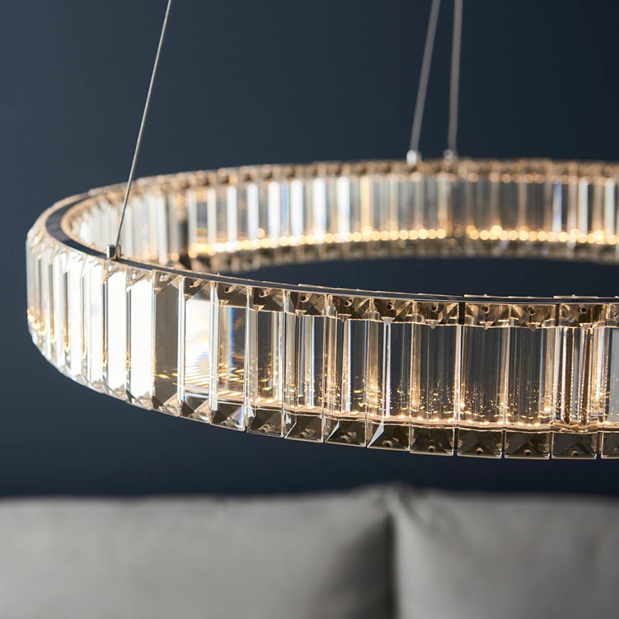 Endon 102255 - LED-himmennettävä ripustettava valaisin kaapelilla LAGUNA LED/36W/230V kiiltävä kromi