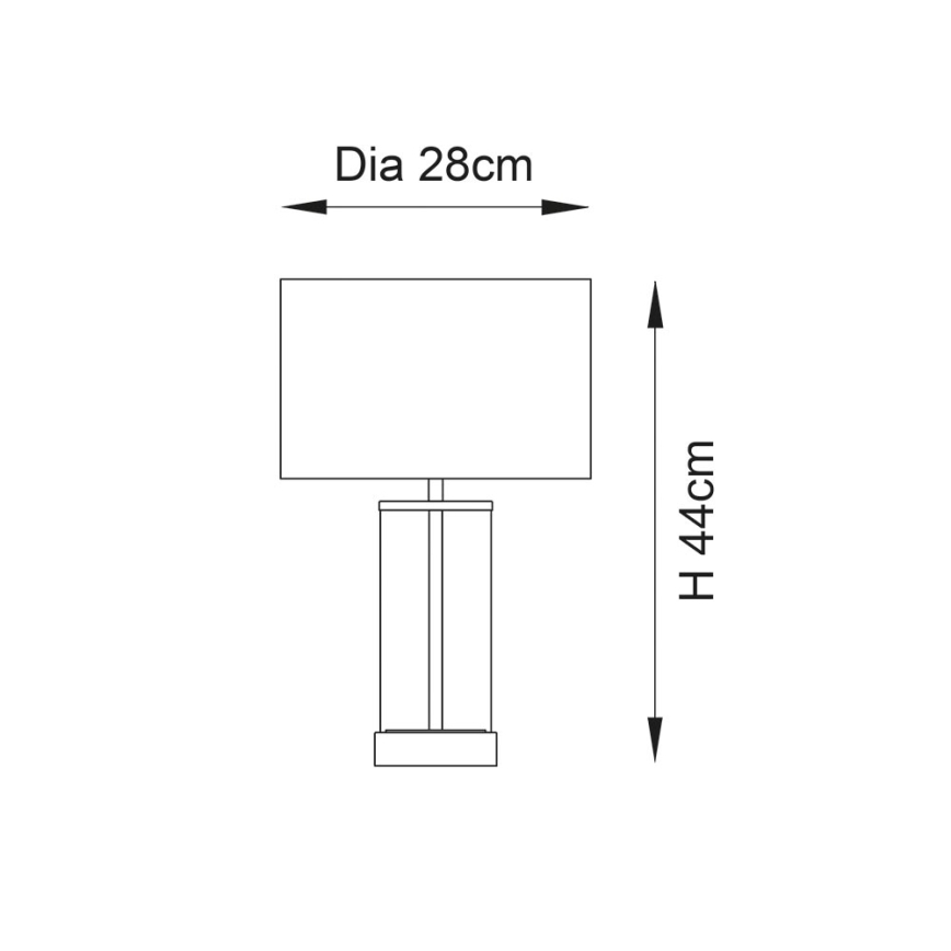 Endon 102674 - Himmennettävä pöytälamppu LESSINA 1xE27/10W/230V kiiltävä kromi/valkoinen