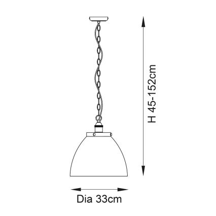 Endon 102926 - Kattokruunu ketjussa HANSEN 1xE27/10W/230V messinki