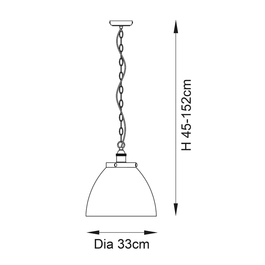 Endon 102926 - Kattokruunu ketjussa HANSEN 1xE27/10W/230V messinki