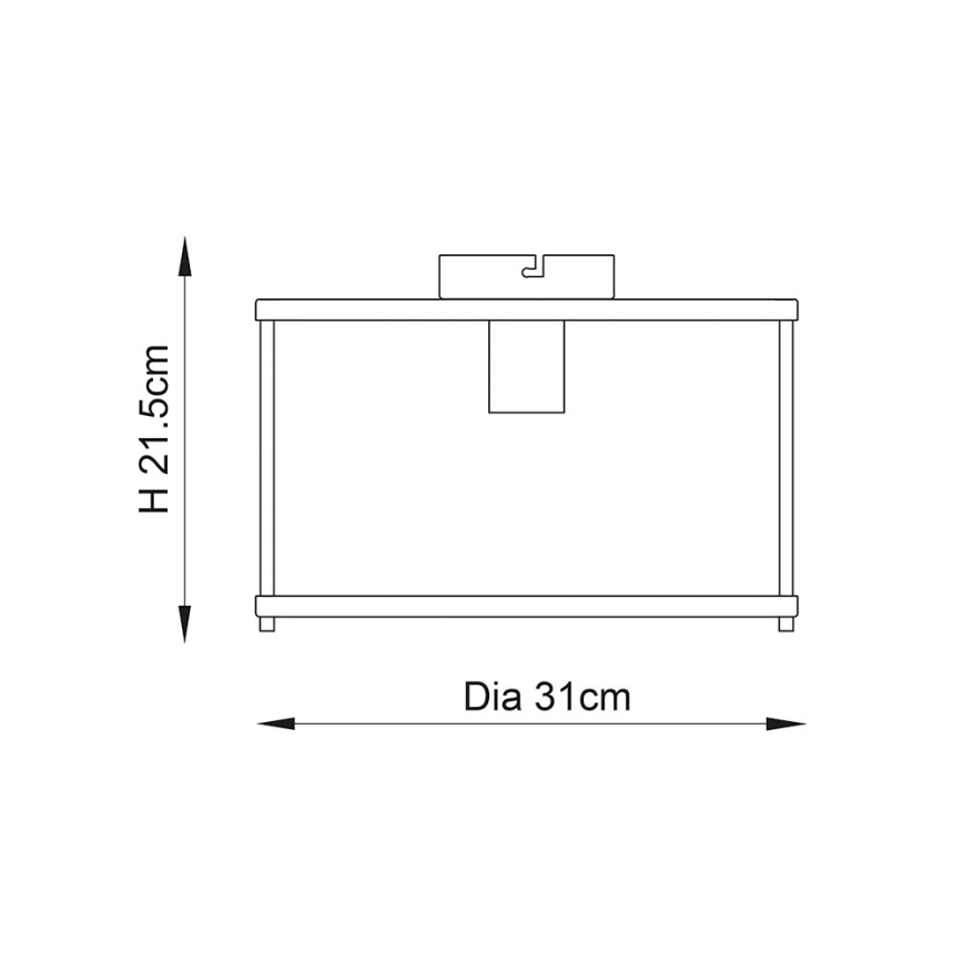 Endon 103112 - Kattovalaisin HOPTON 1xE27/10W/230V mattakromi