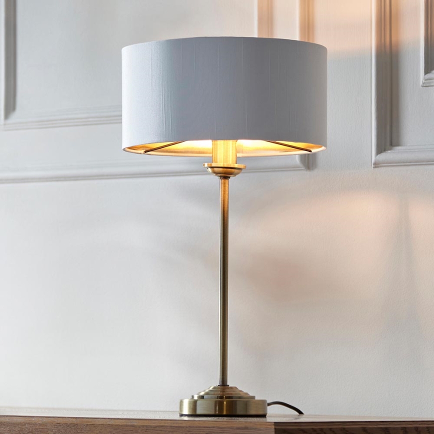 Endon 104054 - Pöytävalaisin HIGHCLERE 1xE14/7W/230V valkoinen/messinki halkaisija 25 cm