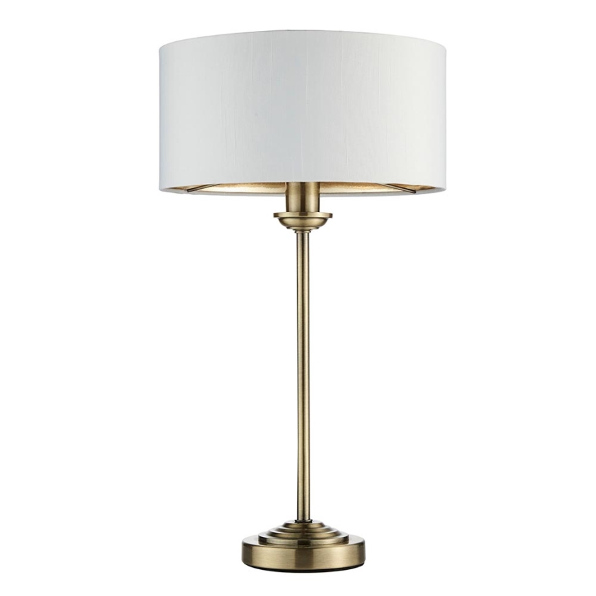 Endon 104054 - Pöytävalaisin HIGHCLERE 1xE14/7W/230V valkoinen/messinki halkaisija 25 cm