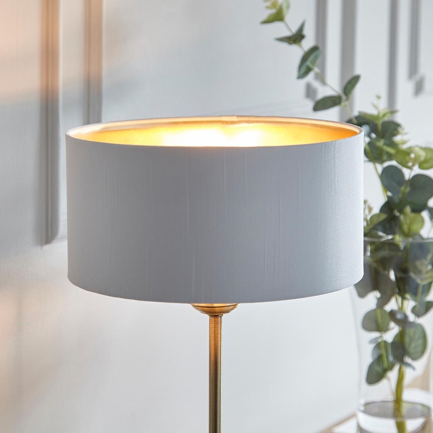 Endon 104054 - Pöytävalaisin HIGHCLERE 1xE14/7W/230V valkoinen/messinki halkaisija 25 cm