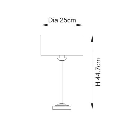 Endon 104054 - Pöytävalaisin HIGHCLERE 1xE14/7W/230V valkoinen/messinki halkaisija 25 cm