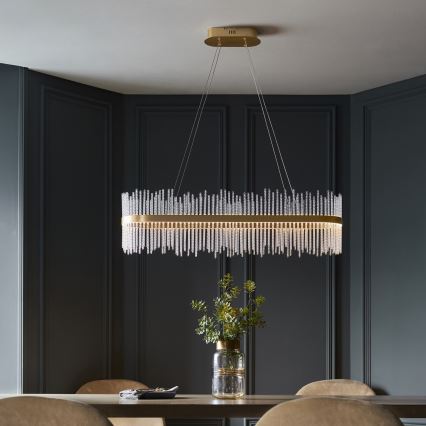 Endon 104082 - LED himmennettävä riippuvalaisin kaapelilla ADRIEL LED/47W/230V 3000K kultainen/kirkas