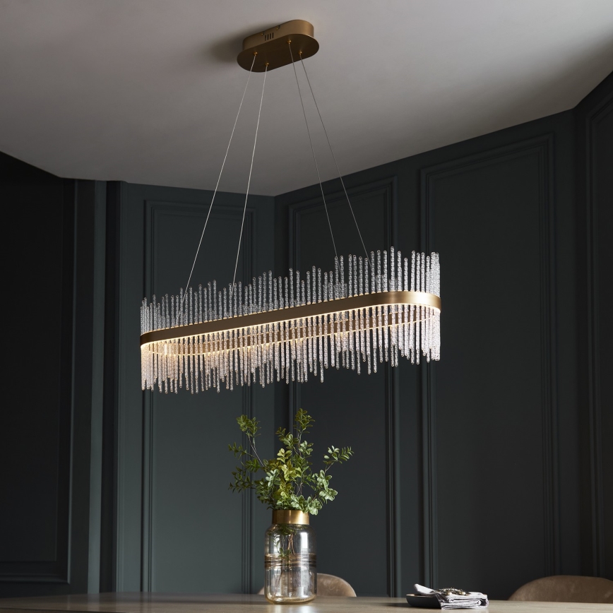 Endon 104082 - LED himmennettävä riippuvalaisin kaapelilla ADRIEL LED/47W/230V 3000K kultainen/kirkas