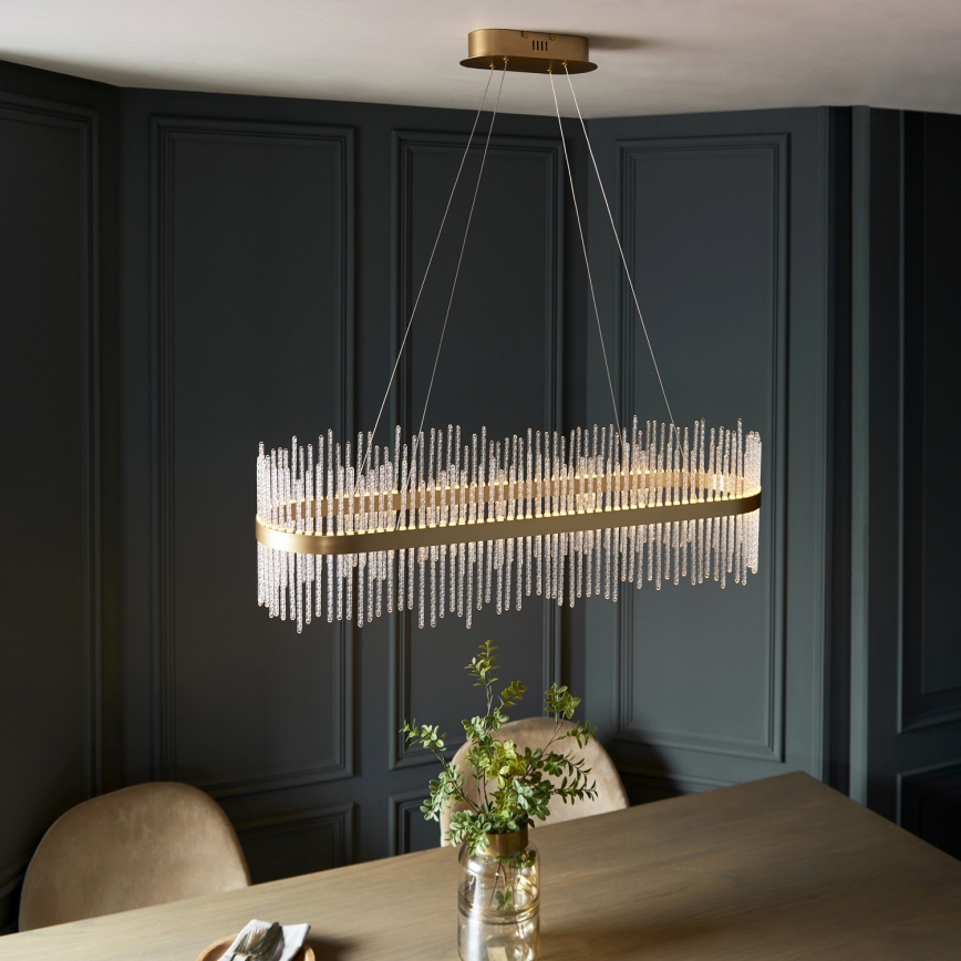 Endon 104082 - LED himmennettävä riippuvalaisin kaapelilla ADRIEL LED/47W/230V 3000K kultainen/kirkas