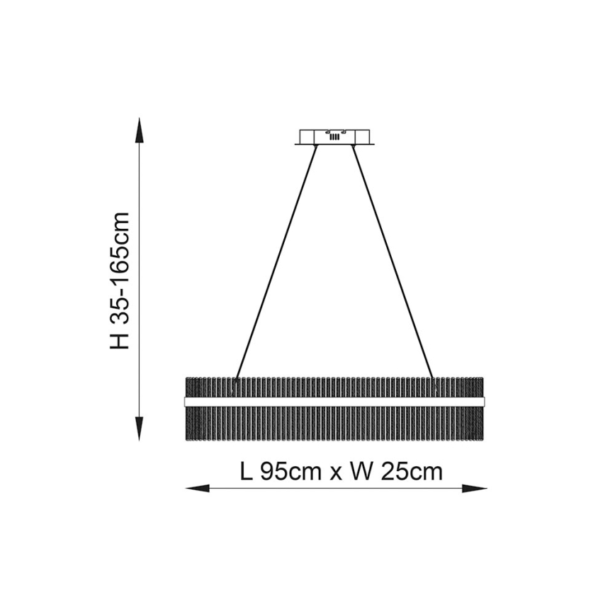 Endon 104082 - LED himmennettävä riippuvalaisin kaapelilla ADRIEL LED/47W/230V 3000K kultainen/kirkas