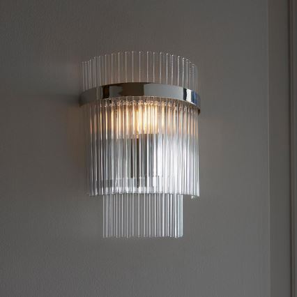 Endon 104114 - Seinävalaisin MARIETTA 1xE14/6W/230V kiiltävä kromi/läpinäkyvä
