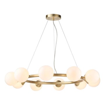 Endon 106008 - Vaijerikiinnitteinen riippuvalaisin OTIS 10xG9/3W/230V, kullanvärinen