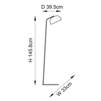 Endon 106337 - Lattiavalaisin BRAIR 1xE27/10W/230V musta