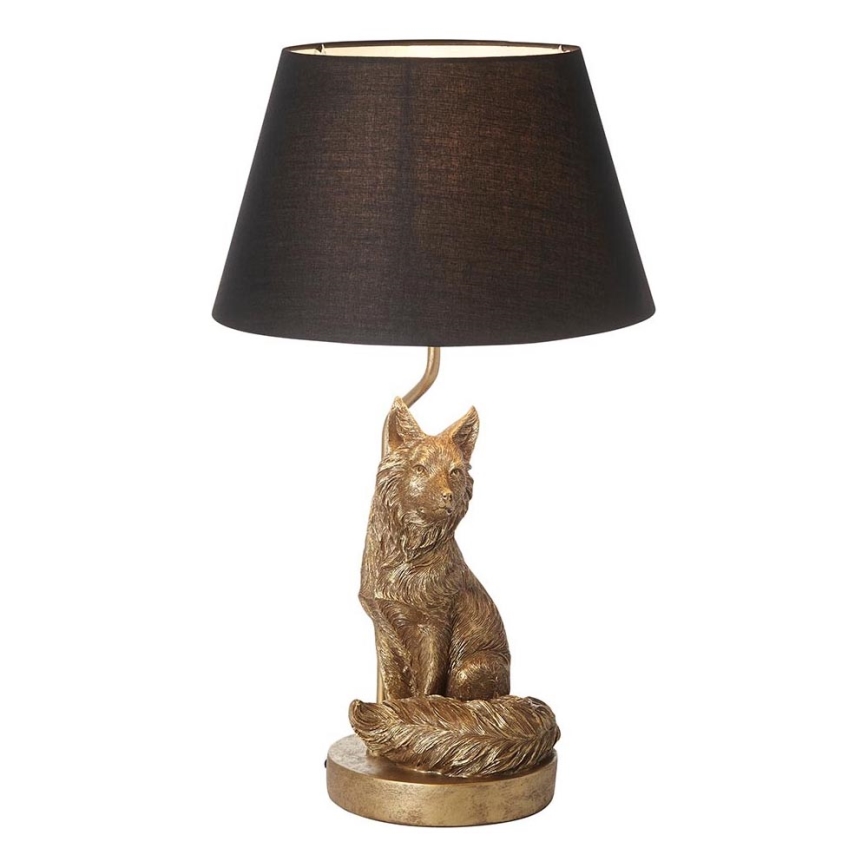 Endon 106796 - Pöytävalaisin FOX 1xE14/6W/230V musta/messinki