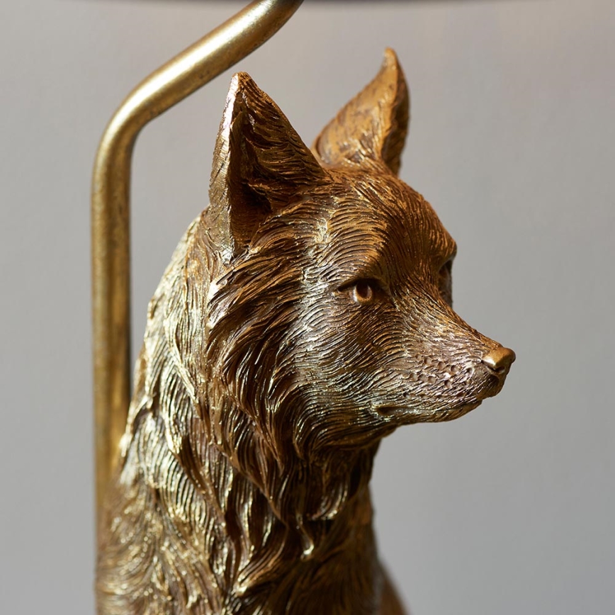 Endon 106796 - Pöytävalaisin FOX 1xE14/6W/230V musta/messinki