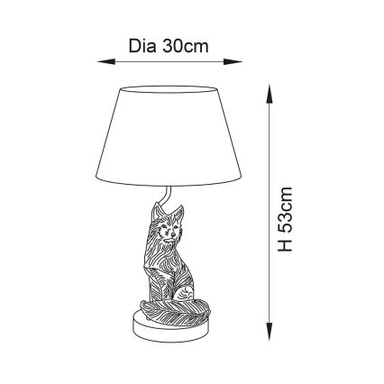 Endon 106796 - Pöytävalaisin FOX 1xE14/6W/230V musta/messinki