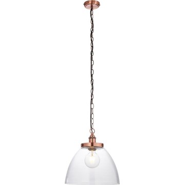 Endon 106895 - HANSEN riippuvalaisin ketjulla 1xE27/10W/230V kuparinvärinen