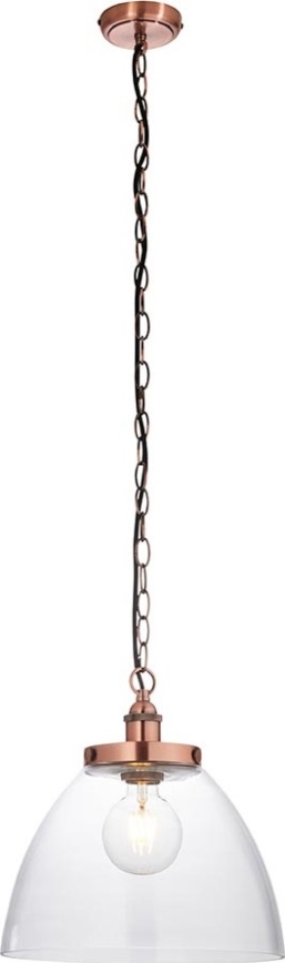 Endon 106895 - HANSEN riippuvalaisin ketjulla 1xE27/10W/230V kuparinvärinen