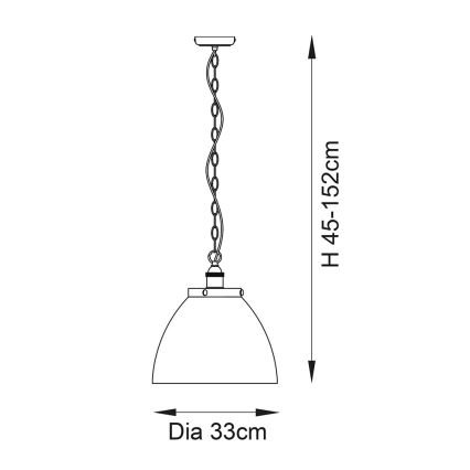 Endon 106895 - HANSEN riippuvalaisin ketjulla 1xE27/10W/230V kuparinvärinen