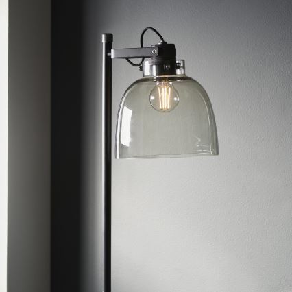 Endon 107013 - Lattialamppu URBAN 1xE27/10W/230V musta/savuinen