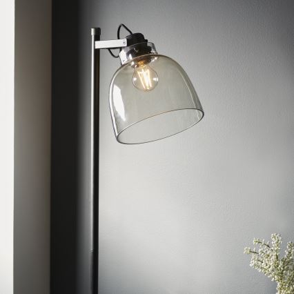 Endon 107013 - Lattialamppu URBAN 1xE27/10W/230V musta/savuinen