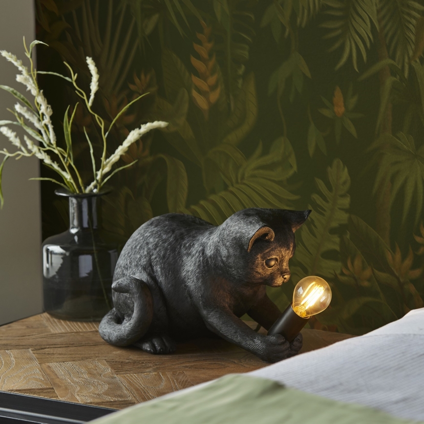 Endon 107390 - Pöytävalaisin KITTEN 1xE14/7W/230V musta