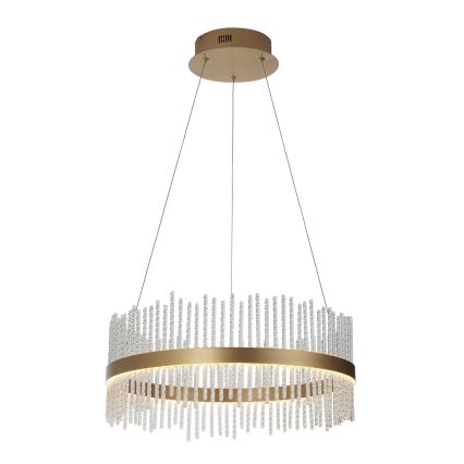 Endon 107671 - Himmennettävä LED-kattokruunu johdossa ADRIEL LED/41W/230V 3000K halkaisija 51 cm kulta/läpinäkyvä