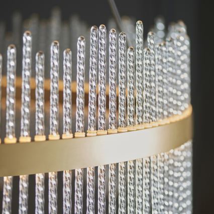 Endon 107672 - ADRIEL himmennettävä LED-riippuvalaisin vaijerilla LED/83W/230V 3000K, halkaisija 89 cm, kultainen/kirkas