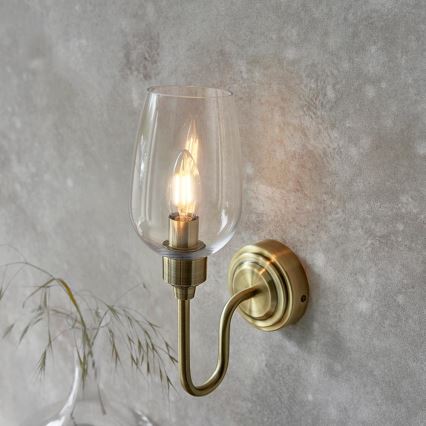 Endon 107792 - Seinävalaisin STOURTON 1xE14/6W/230V messinki