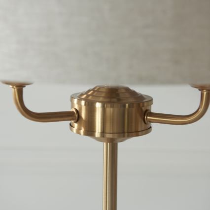 Endon 110721 - Pöytävalaisin HIGHCLERE 3xE14/18W/230V beige/messinki