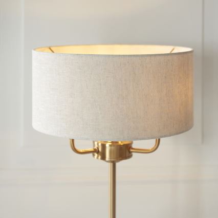 Endon 110721 - Pöytävalaisin HIGHCLERE 3xE14/18W/230V beige/messinki