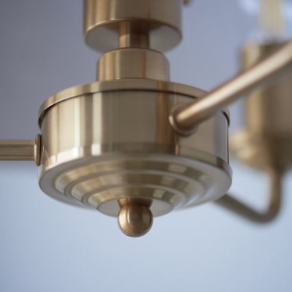 Endon 110723 - Kattokruunu ketjussa HIGHCLERE 3xE14/40W/230V beige/messinki
