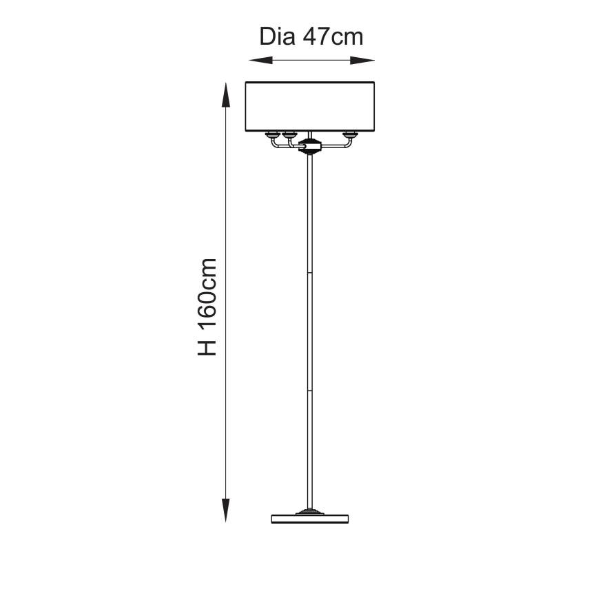 Endon 110724 - Lattialamppu HIGHCLERE 1xE14/40W/230V beige/messinki