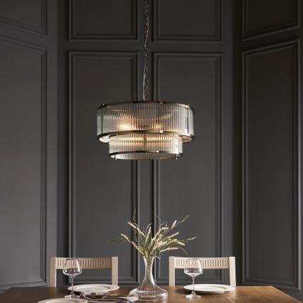 Endon 110944 - RIDGETON-riippuvalaisin ketjulla 5xE14/6W/230V, messinki