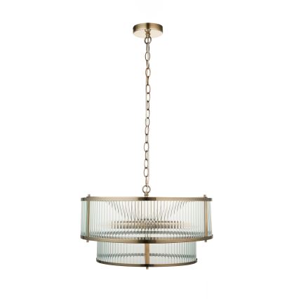 Endon 110944 - RIDGETON-riippuvalaisin ketjulla 5xE14/6W/230V, messinki