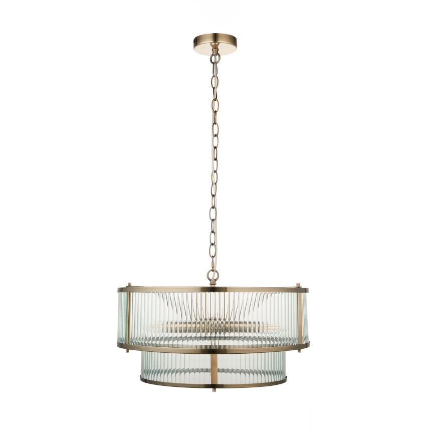 Endon 110944 - RIDGETON-riippuvalaisin ketjulla 5xE14/6W/230V, messinki