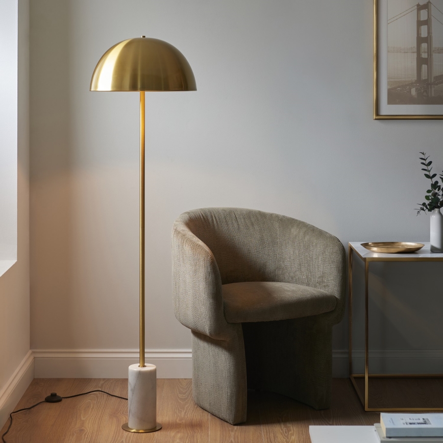 Endon 114208 - Lattialamppu BERTOIA 1xE27/10W/230V messinki