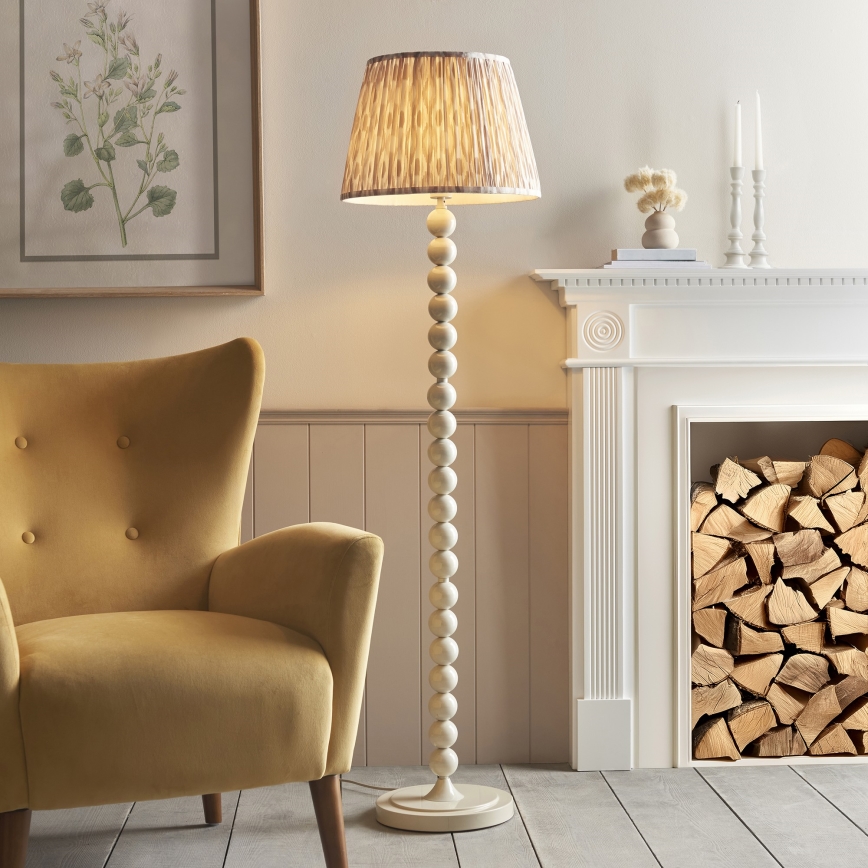Endon 114632 - Lattialamppu HIGGLEDY 1xE27/10W/230V beige