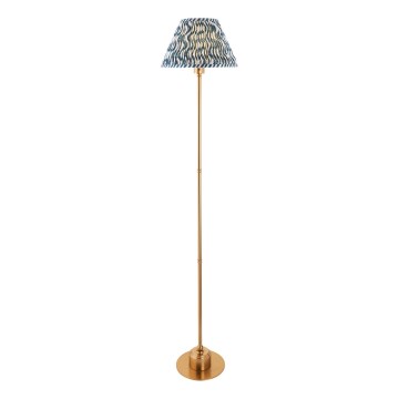 Endon 114778 - LED Himmennettävä ladattava lattiavalaisin BURLEY LED/1,5W/5V messinki/sininen