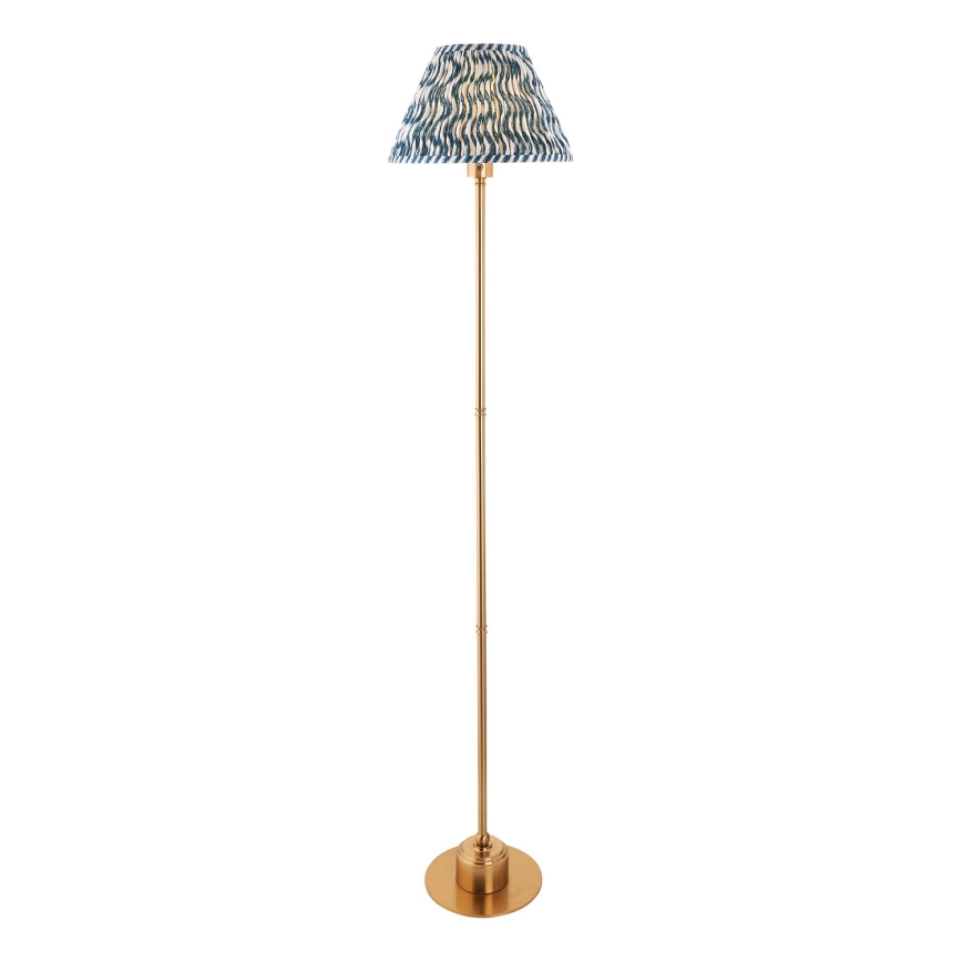 Endon 114778 - LED Himmennettävä ladattava lattiavalaisin BURLEY LED/1,5W/5V messinki/sininen
