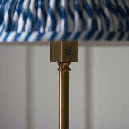 Endon 114778 - LED Himmennettävä ladattava lattiavalaisin BURLEY LED/1,5W/5V messinki/sininen