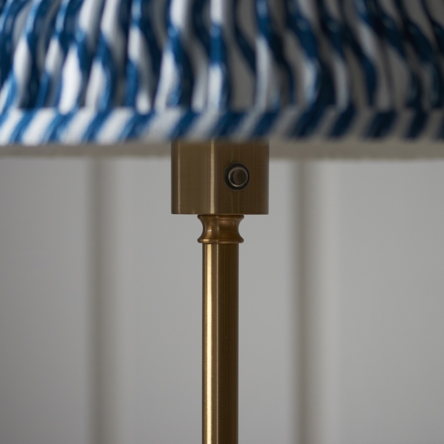 Endon 114778 - LED Himmennettävä ladattava lattiavalaisin BURLEY LED/1,5W/5V messinki/sininen