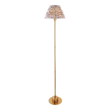 Endon 114785 - LED Himmennettävä ladattava lattiavalaisin BURLEY LED/1,5W/5V messinki/harmaa