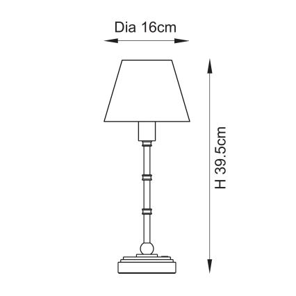 Endon 114804 - LED Himmennettävä ja ladattava pöytälamppu BURLEY LED/1,5W/5V messinki/vaaleanpunainen