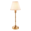 Endon 114811 - BURLEY LED himmennettävä ladattava pöytälamppu LED/1,5W/5V 3600 mAh messinki/valkoinen