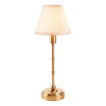 Endon 114811 - BURLEY LED himmennettävä ladattava pöytälamppu LED/1,5W/5V 3600 mAh messinki/valkoinen