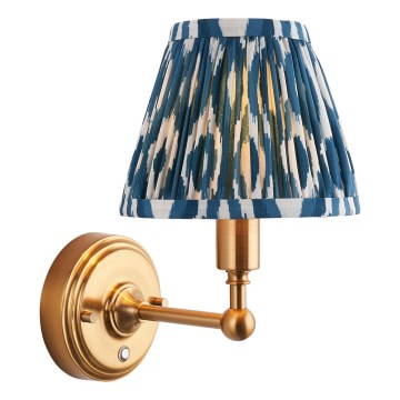 Endon 114827 - LED Himmennettävä ladattava seinä lamppu BURLEY LED/1,5W/5V messinki/sininen