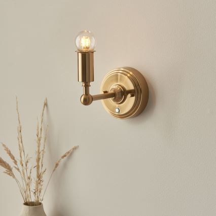 Endon 114830 - LED Himmennettävä ladattava seinä lamppu BURLEY LED/1,5W/5V messinki/kerma
